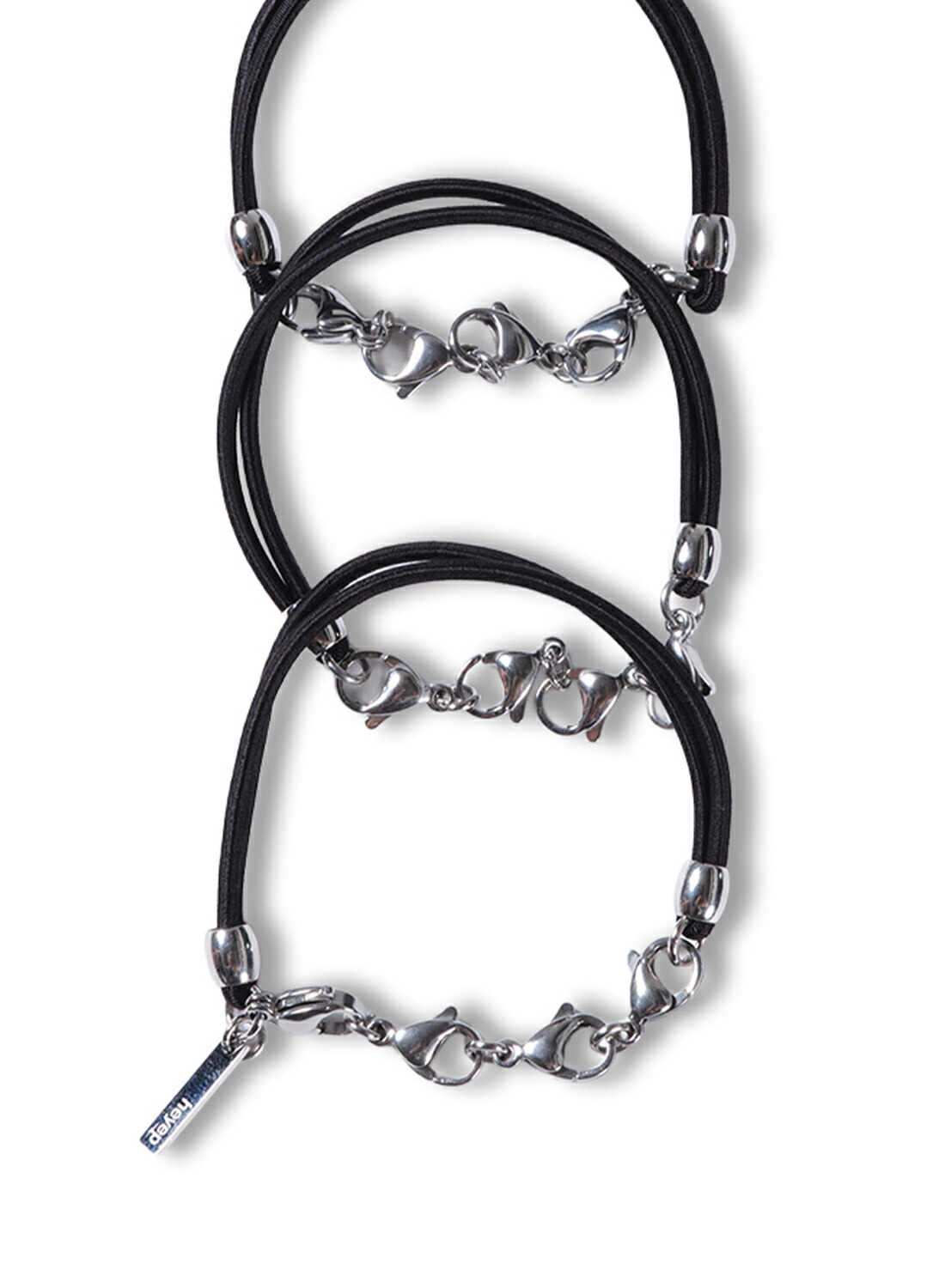 楽天市場】heyep(ヘイップ)/Link Chain Hair Ties - 3 Piece Set