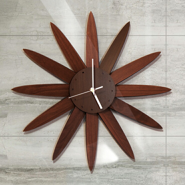 楽天市場】☆10%OFF☆ 壁掛け時計 木製 オブジェ風 ウォールクロック