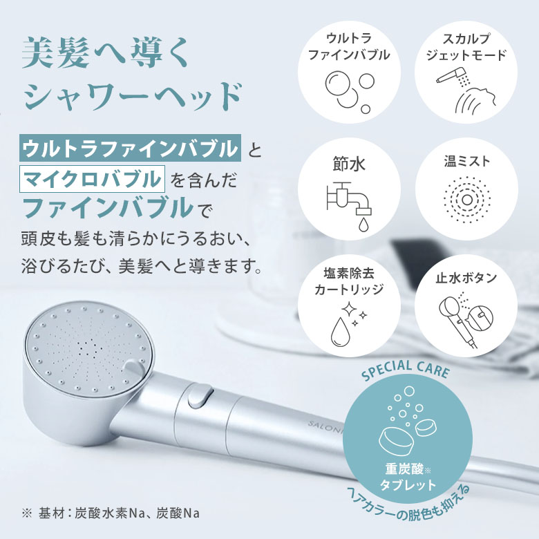 楽天市場】【4000円OFFクーポン】SALONIA ファインバブルクリア セット