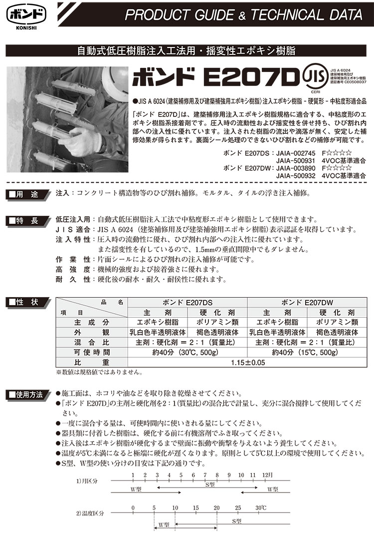 楽天市場】コニシ ボンド E207D 3kg ＜土木建築用エポキシ樹脂