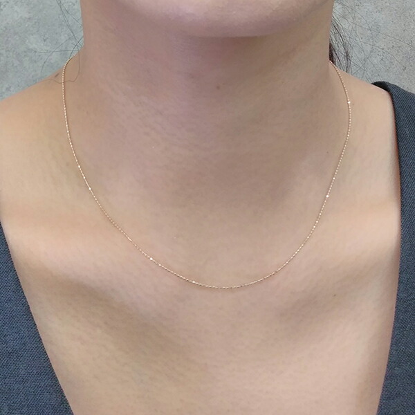 楽天市場】【送料無料 18金ネックレスチェーン YG0.80カットボール