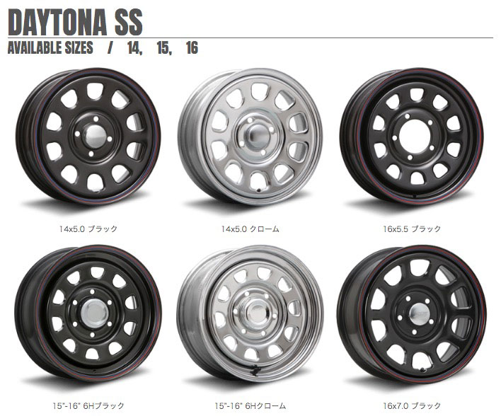 楽天市場】MLJ デイトナSS DAYTONA SS 15インチ 6.0J 30 5-108 BLACK