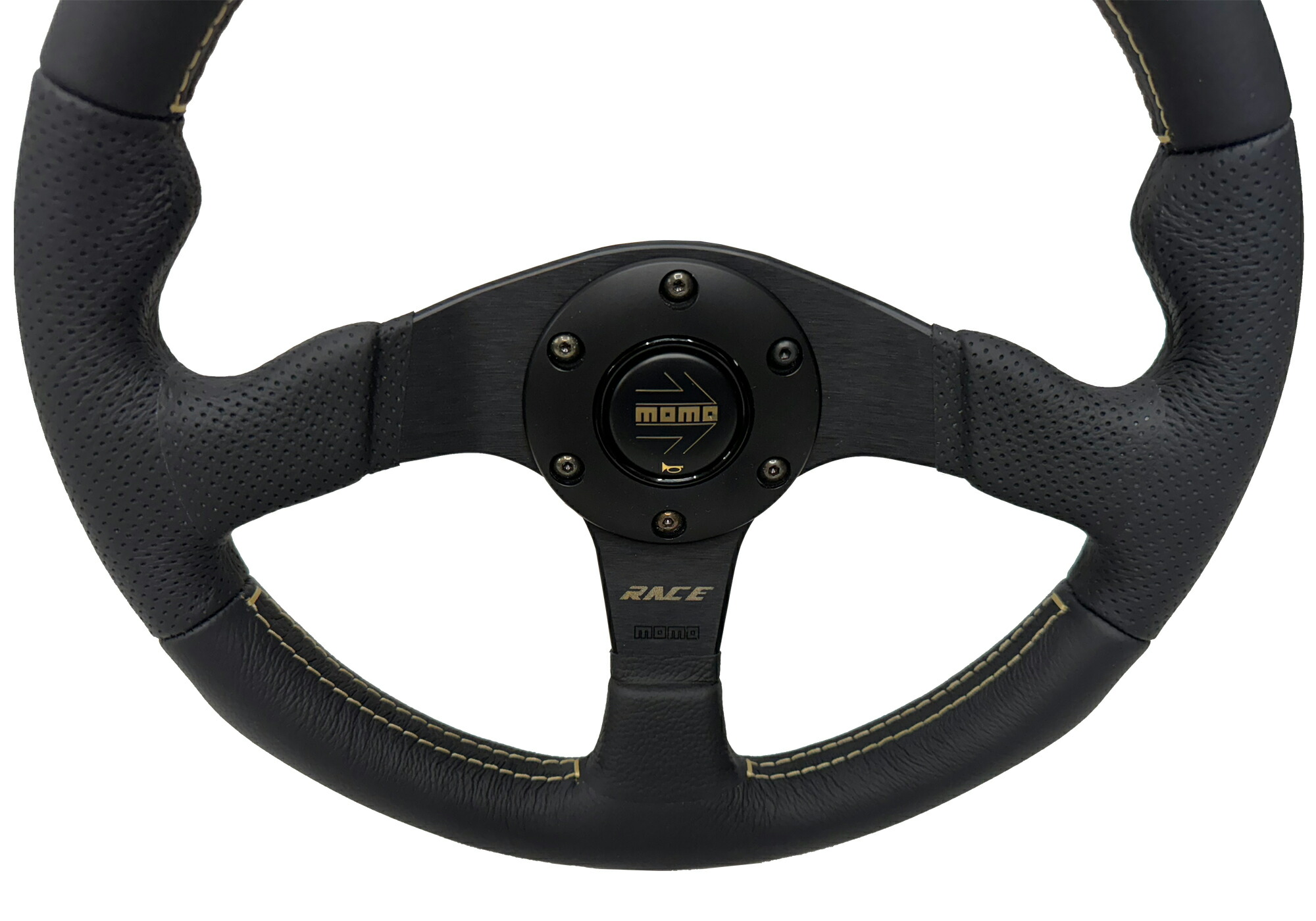 楽天市場】MOMO ステアリング レース ノト ブラック/ゴールド【AL-01