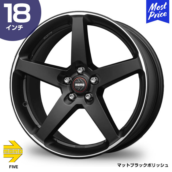 楽天市場】MOMO モモ FIVE ファイブ 18インチ 8.0J 42 5-108 マット