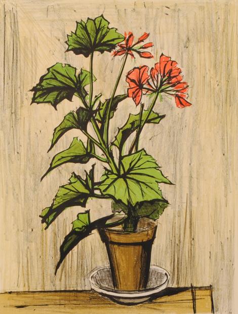 楽天市場】ベルナール・ビュッフェ ゼラニウム 花 絵画 静物画