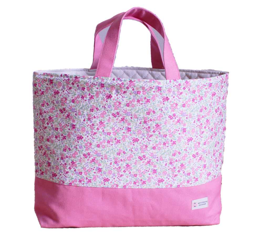 楽天市場】【レッスンバッグ】 ハンドメイド 【花柄Xピンク：女の子