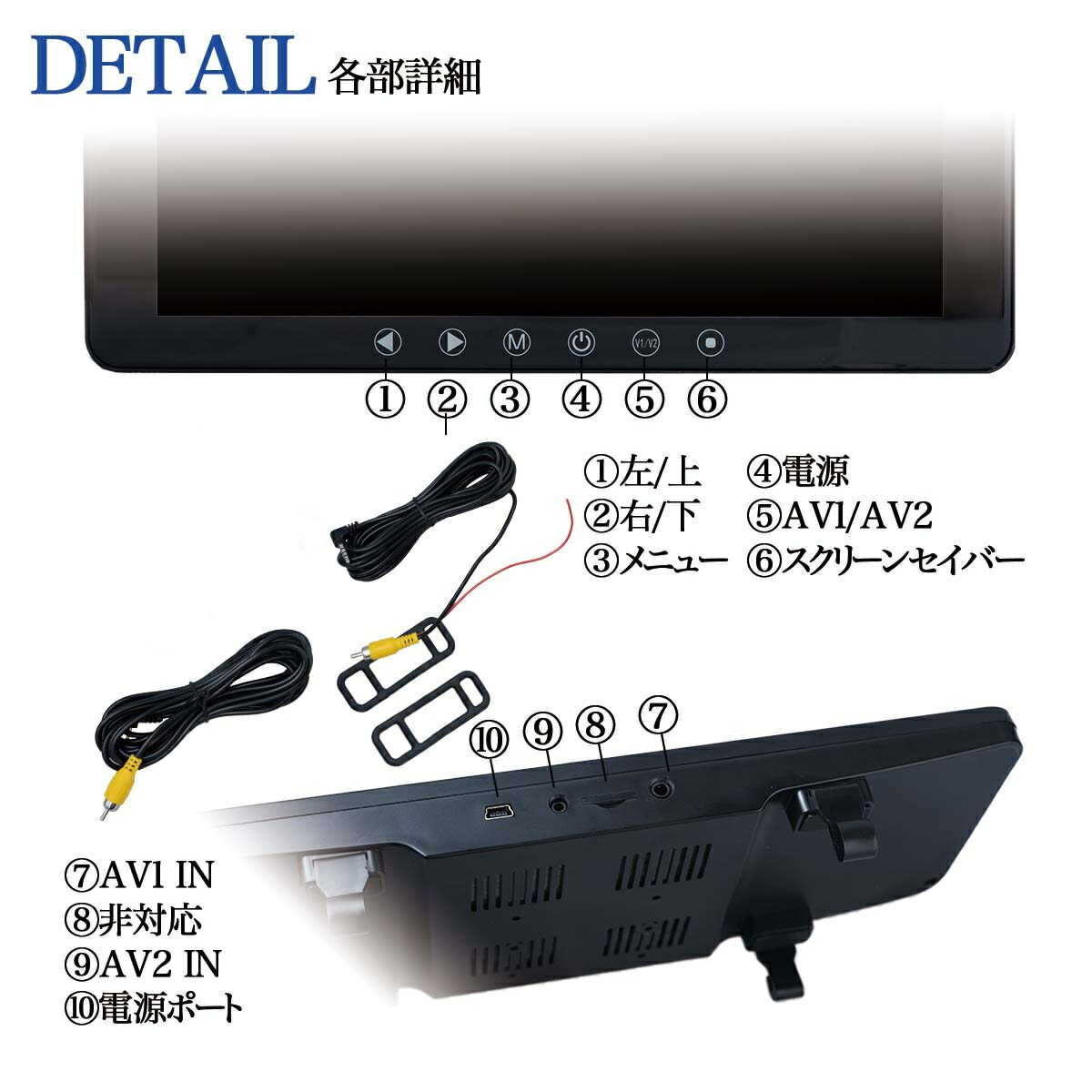 楽天市場】9.1インチ ルームミラー モニター デジタルインナーミラー