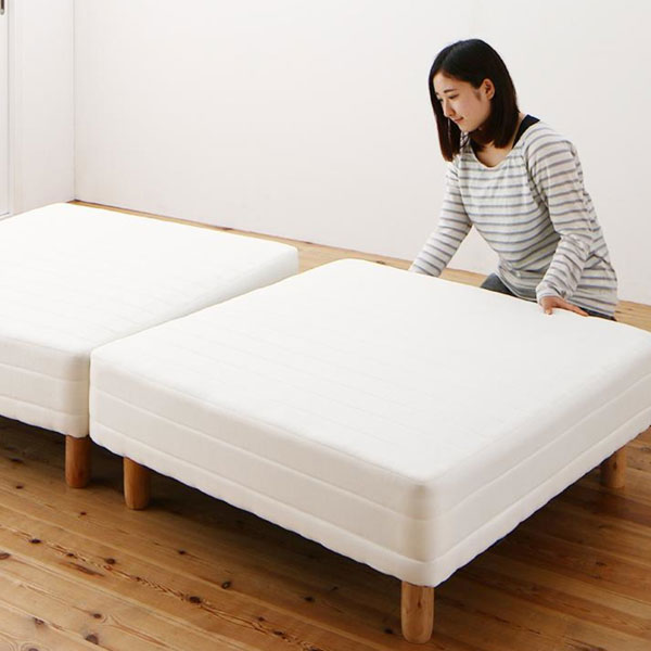 楽天市場】ショート丈分割式マットレスベッド セミシングル ショート丈