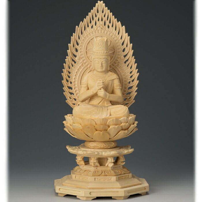 楽天市場】【ポイント10倍】仏像 桧木 大日如来 八角台座 火炎光背 1.8