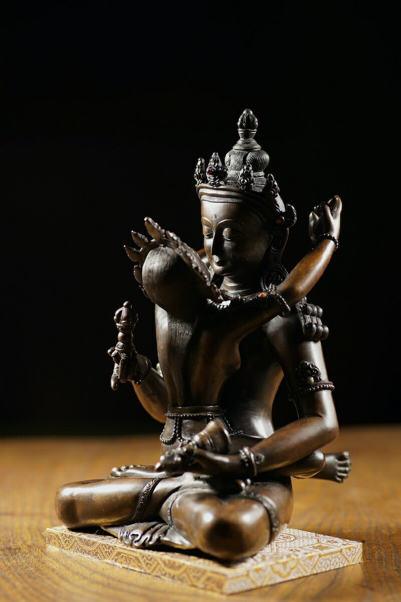楽天市場】普賢シャクティ(歓喜仏)銅造彫金仕上げ : 仏像仏画チベット