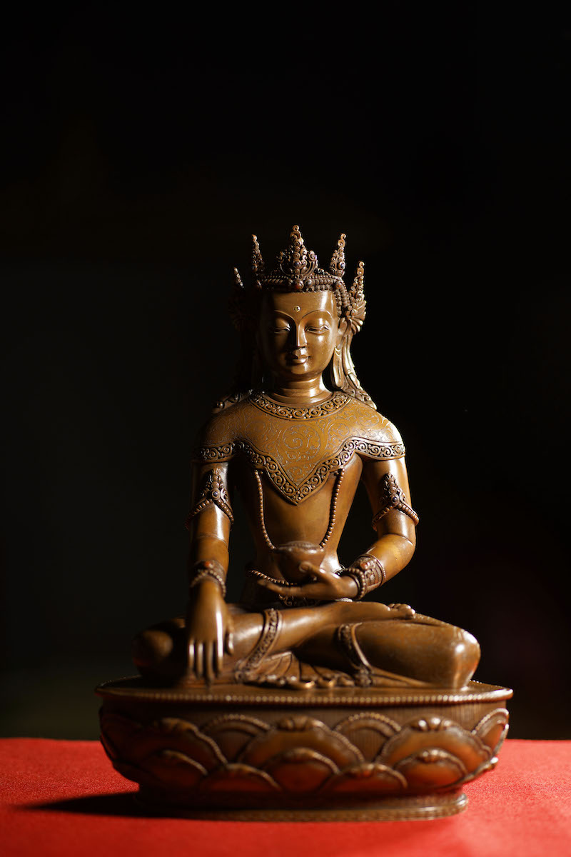 楽天市場】宝冠釈迦如来像 銅造彫金仕上げ : 仏像仏画チベット美術卸の