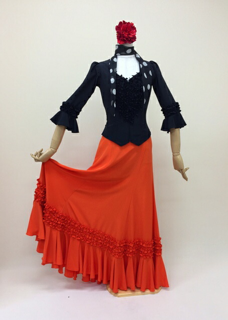 楽天市場】フラメンコ衣装 ブラウス フラメンコ 黒全18色 特殊サイズ