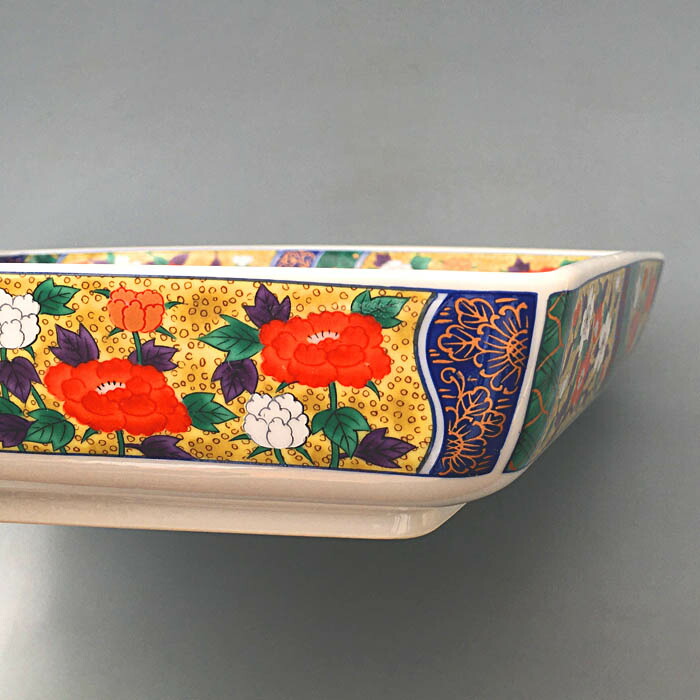 楽天市場】錦 牡丹 角 盛皿 24.5cm 大皿 角皿 日本製 陶器 飲食店 料理