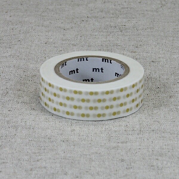 楽天市場】mt カモ井加工紙 マスキングテープ ドット・金 mt1P