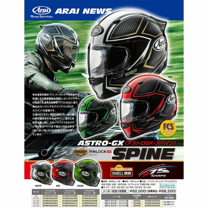 楽天市場】【クーポン有】 Arai アライ ヘルメット フルフェイス ASTRO