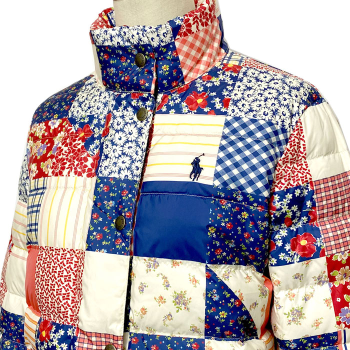 楽天市場】ポロ ラルフローレン レディース パッチワーク柄 ダウン