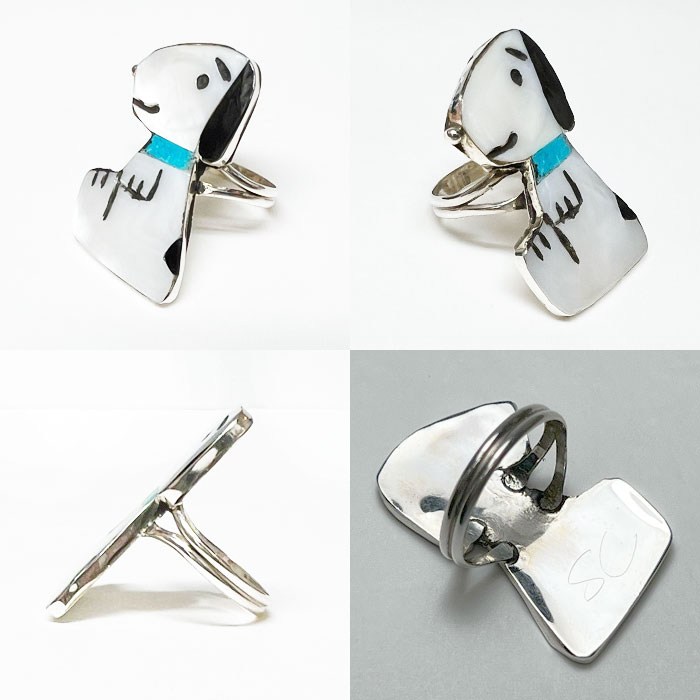 楽天市場】インディアンジュエリー ズニ族 スヌーピー インレイ