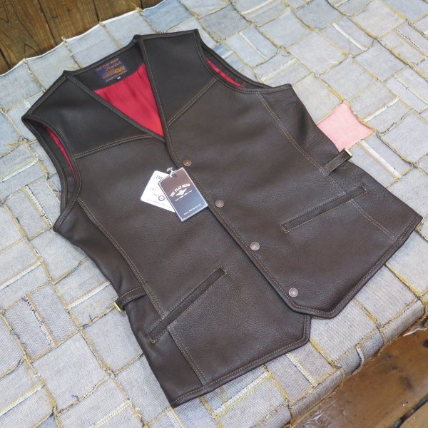 楽天市場】【フラットヘッド】 ディアスキン ベスト 藤岡勇吉本店/鹿革