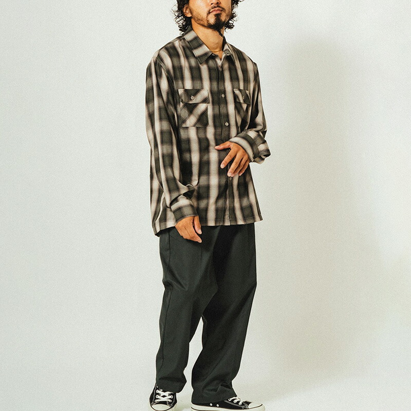 楽天市場】ビッグマイク 長袖シャツ BIG MIKE レーヨン混 オンブレ