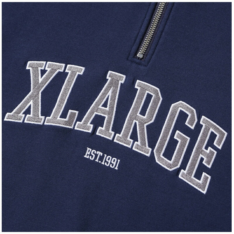 楽天市場】エクストララージ メンズ XLARGE STRIPED RIB HALF ZIP