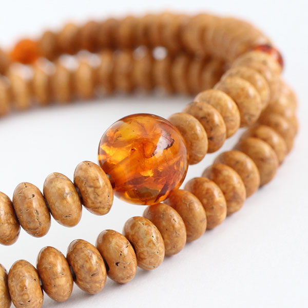 楽天市場】数珠ブレスレット 108玉 天竺菩提樹 琥珀【腕輪念珠