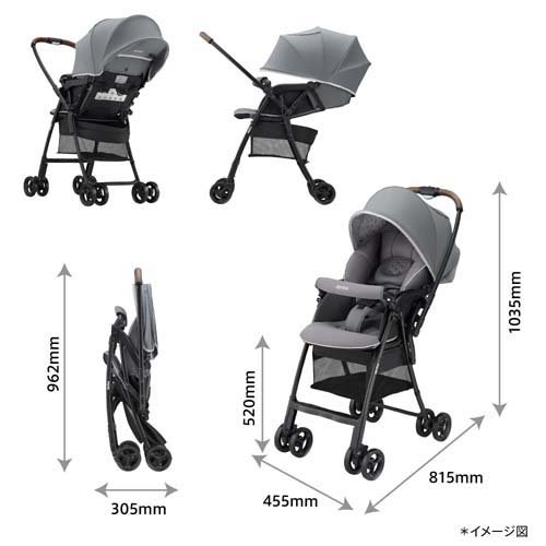 楽天市場】アップリカ カルーンエアー AD グレー GR(1台)【アップリカ