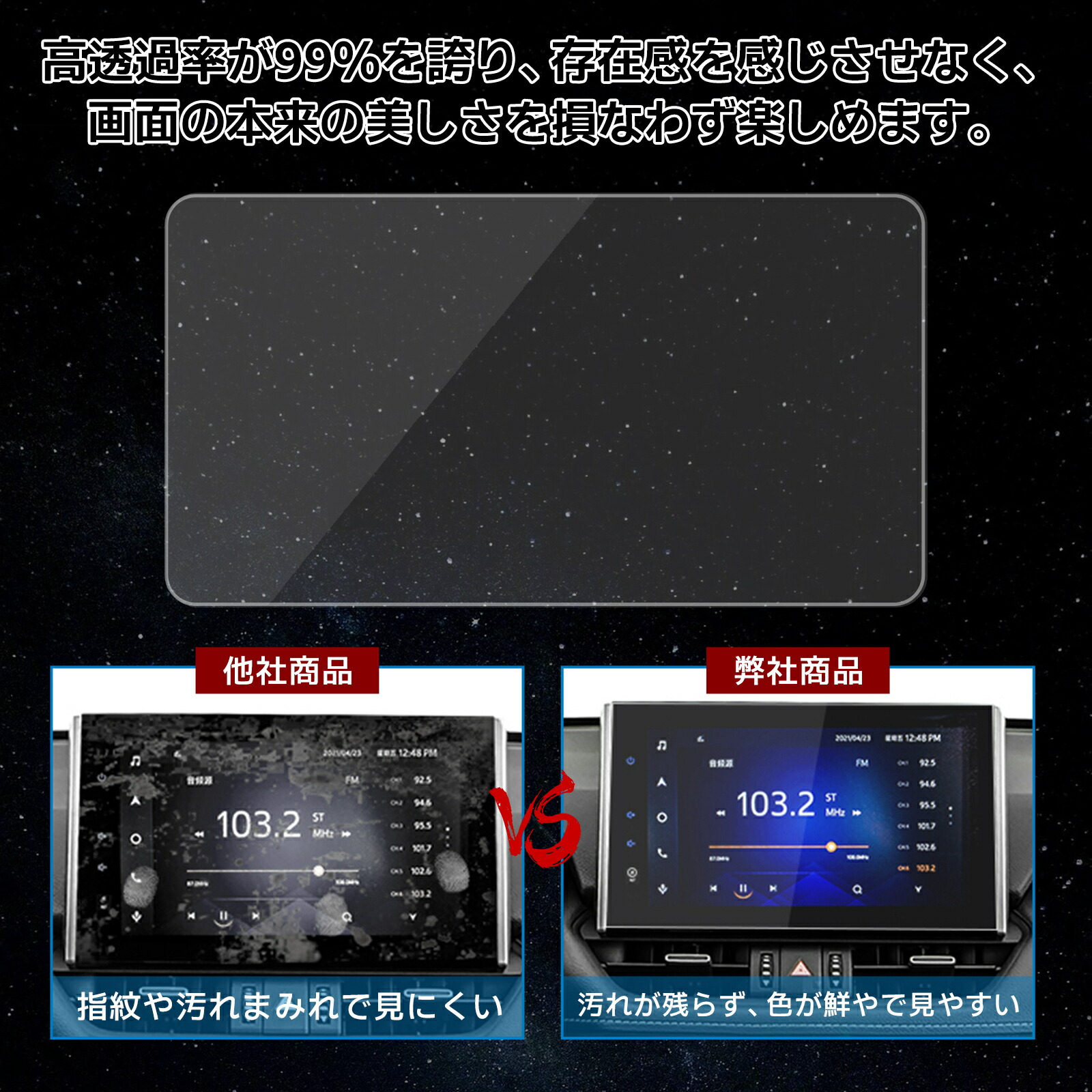 楽天市場】トヨタ NSZT-Y68T カーナビ 保護フィルム 9インチ 強化