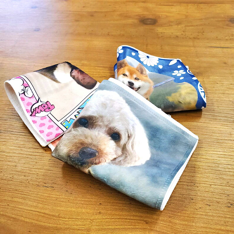 楽天市場】ハンカチ 名入れ プレゼント 写真入り イラスト 写真 ペット