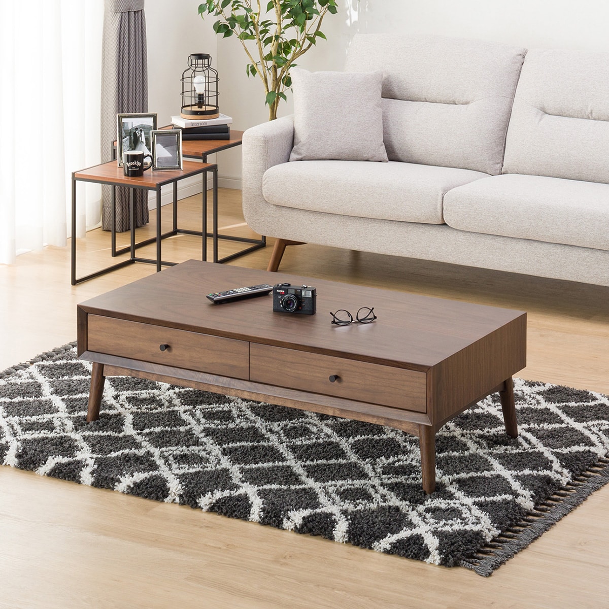 楽天市場】[幅120cm] センターテーブル (Nフィルン MBR) ニトリ 【配送