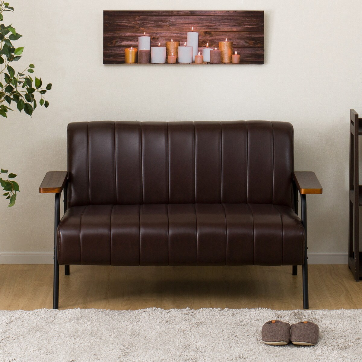 楽天市場】2人掛け 合皮ソファ (Nシールド ステイン2KD) ニトリ 【玄関