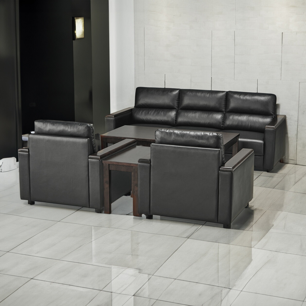 楽天市場】[幅184cm]応接5点セット (Nレグノ本革) ニトリ 【配送員設置