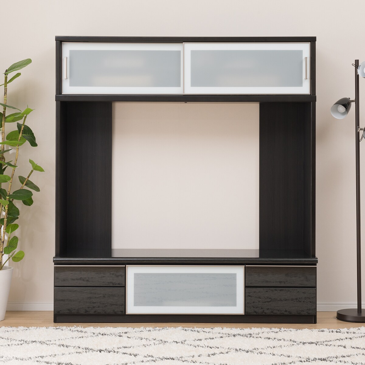 楽天市場】[幅260cm] テレビボードセット (ポスティアN160BK