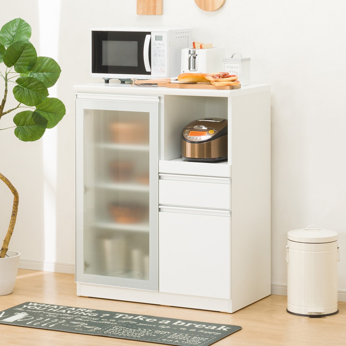 キッチンカウンター ミドルレンジボード(キュリー2 90MRB WH) ニトリ