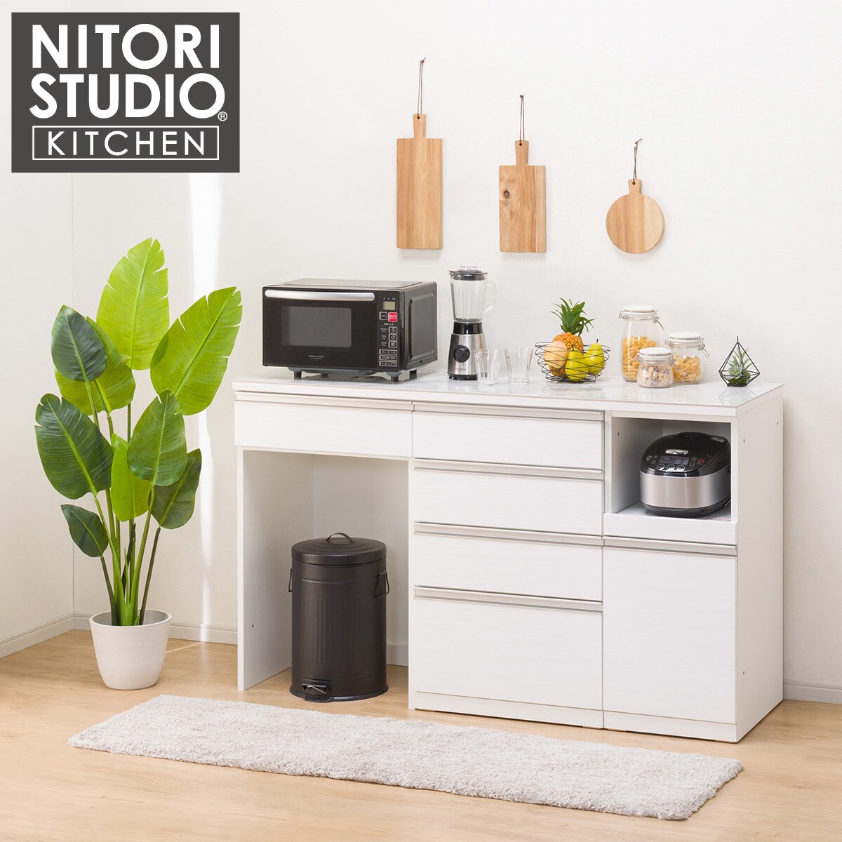 楽天市場】キッチンカウンター (セラミック天板リガーレ160CT WH