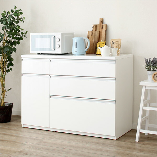 楽天市場】キッチンカウンター(キュリー2 120CT) ホワイト ダーク