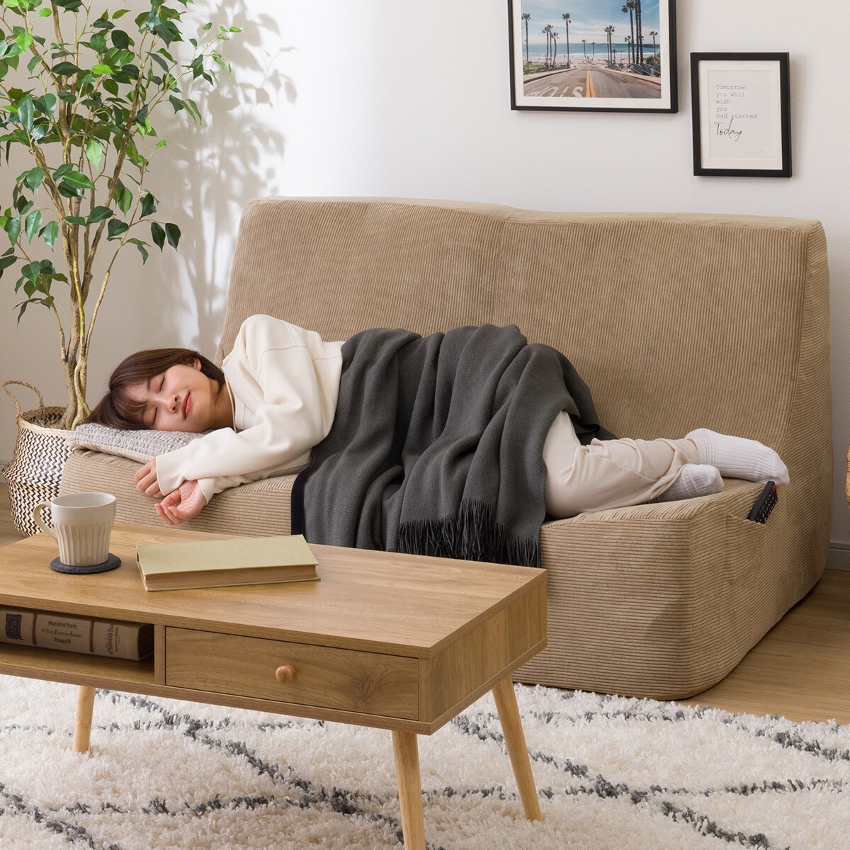 楽天市場】カバーリングコンパクトソファ 2人掛け リラックス2P （BE