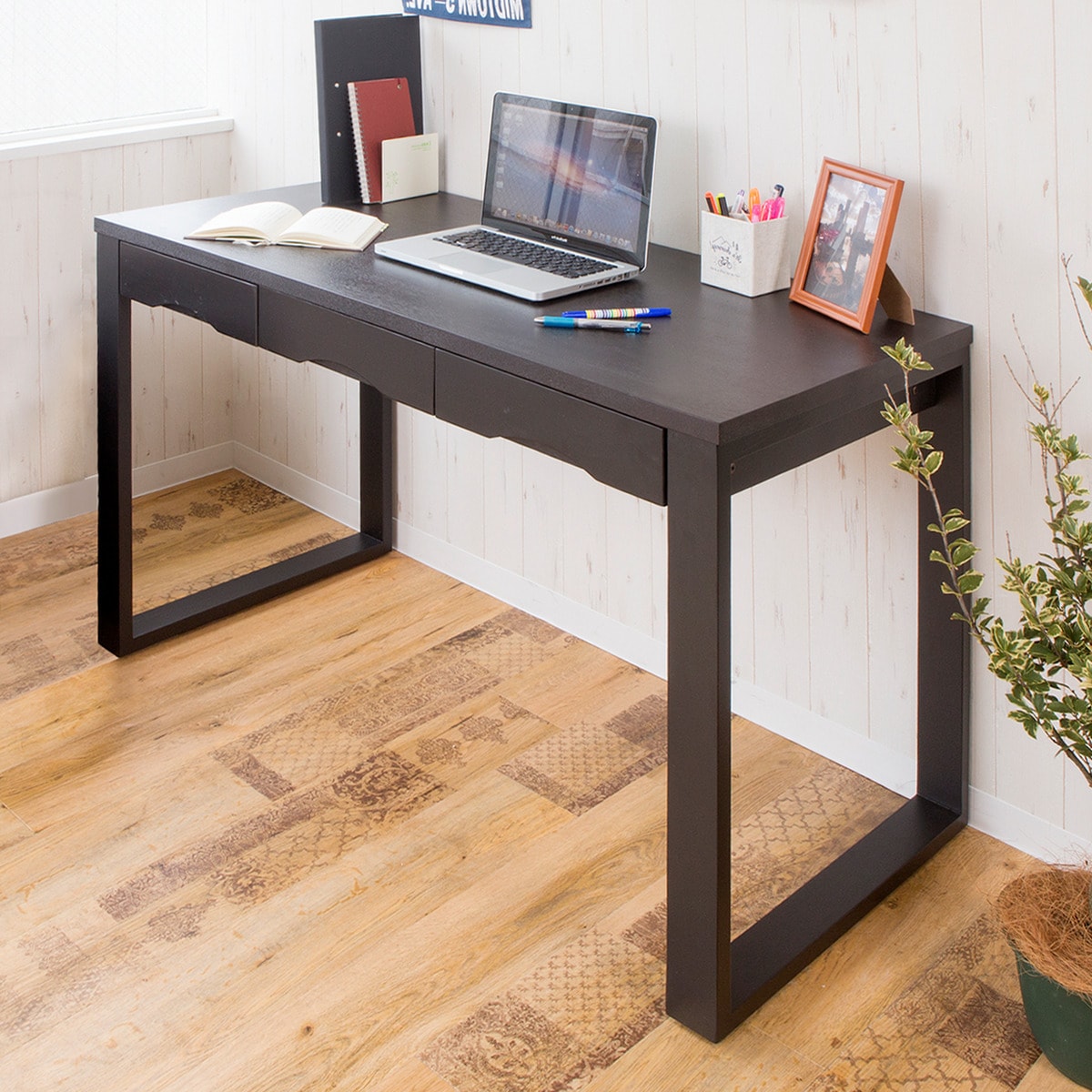 楽天市場】タモ突板の木目がうつくしい天然木デスク 奥行59cm （幅