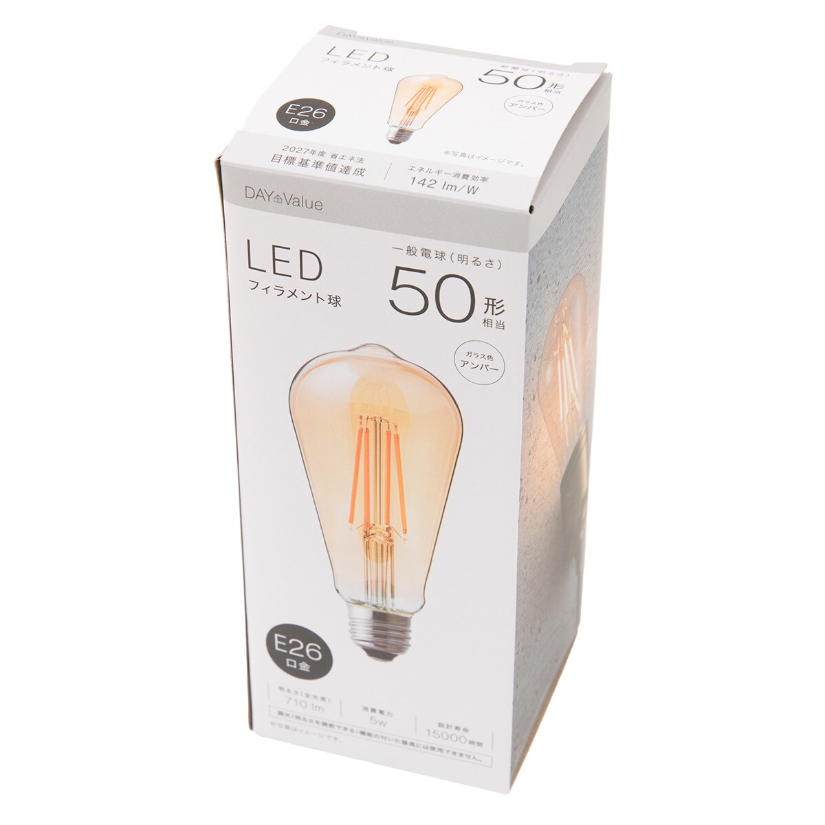 楽天市場】LEDフィラメント電球 (E26口金 50W相当 LEE-ST64U 50