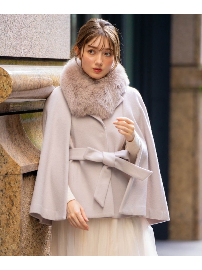楽天市場】【SALE／70%OFF】ファースリットケープコート Noela ノエラ