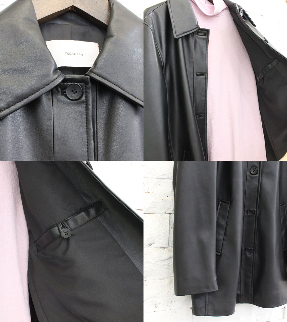 楽天市場】【s30】トゥデイフル TODAYFUL エコレザーステンカラー