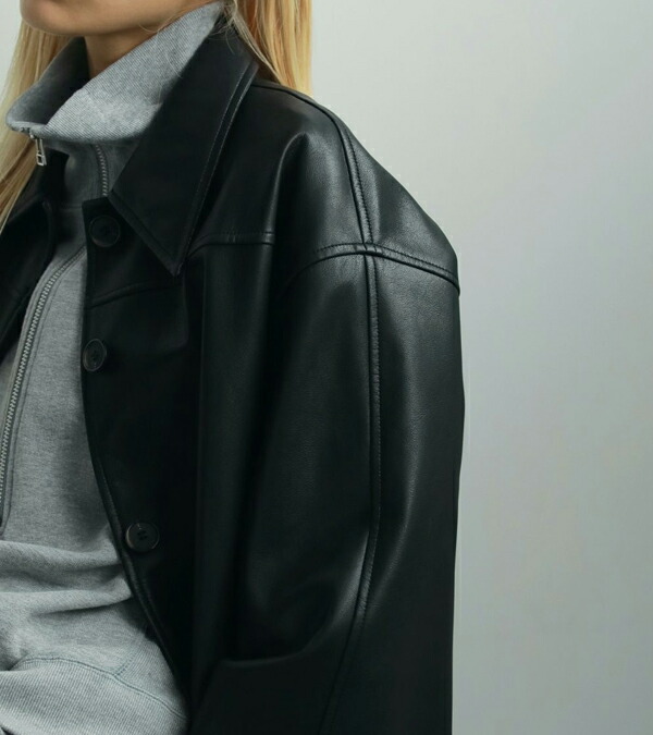 楽天市場】アンヌーク anuke エコレザーオーバージャケット Ecoleather