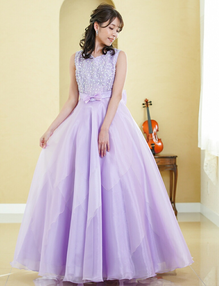 楽天市場】演奏会用ドレス 演奏会 ロングドレス レインボー刺繍 ドレス