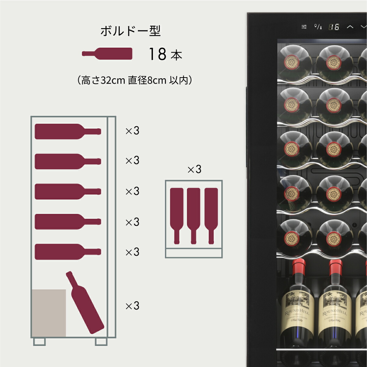 楽天市場】＼限定クーポンで29,440円／ ワインセラー 18本