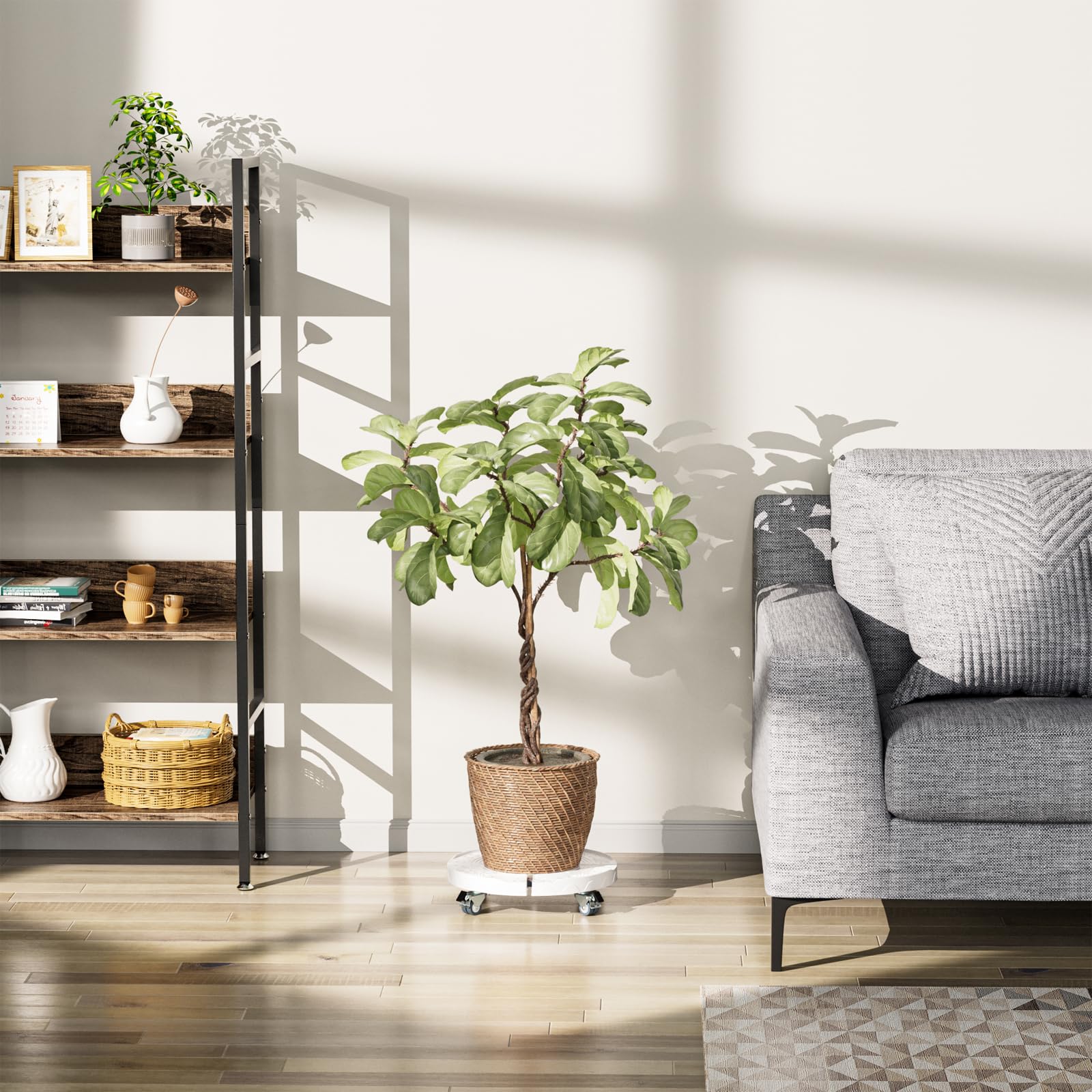 楽天市場】プランタースタンド 花台 鉢受プレート移動できる植木鉢台