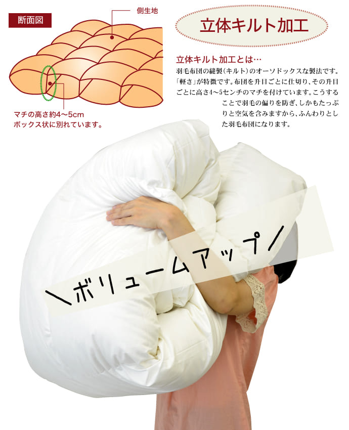 楽天市場】羽毛布団 セミダブルサイズ ザ・羽毛布団 【ニューゴールド