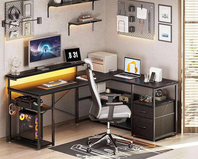 楽天市場】＼10倍ポイントお得／送料無料 l字デスク 幅135 パソコン