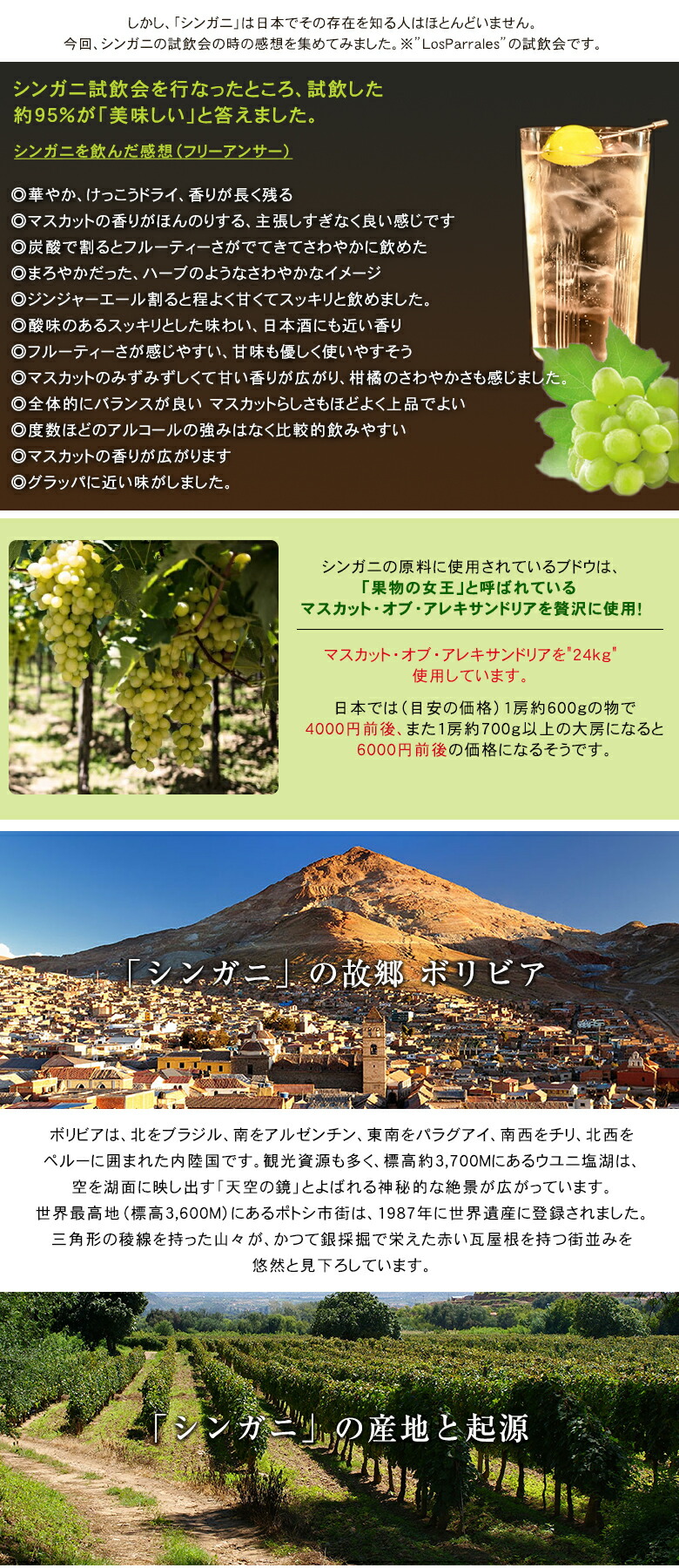 楽天市場】シンガニ カーサレアル ドンルーチョ お酒 最上級 singani