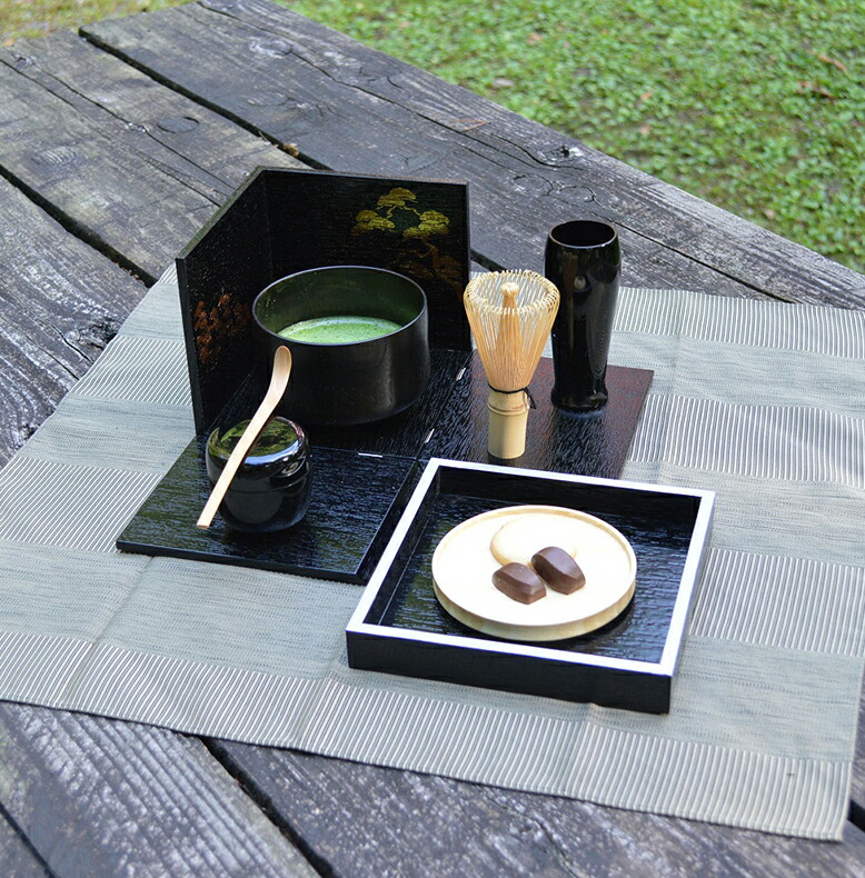 楽天市場】持ち運び茶道具 西本 喫茶箱 黒掻合(ブラック) / 松