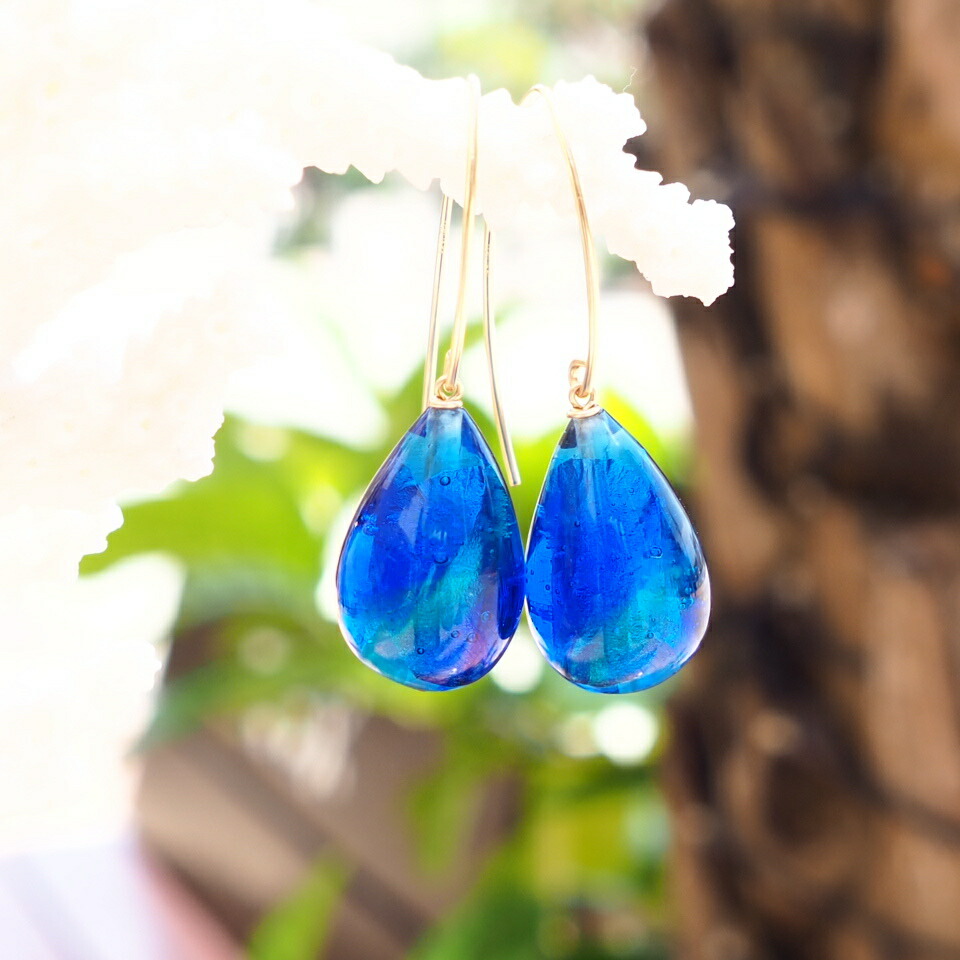 楽天市場】ホタルガラス ピアス ファッション 沖縄 大ぶりピアス