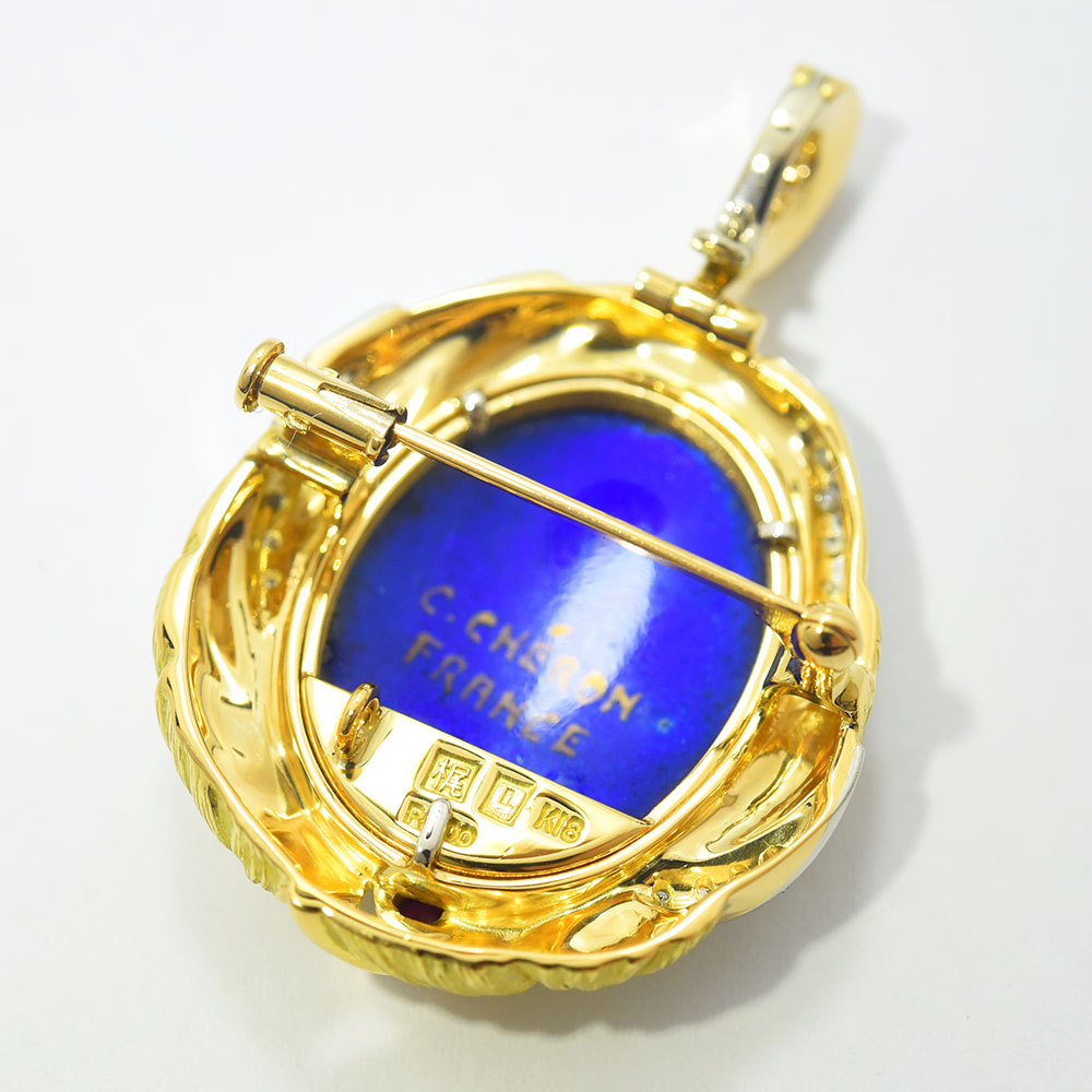 楽天市場】梶 光夫 ブローチ エマイユ MITSUO KAJI ペンダントトップ